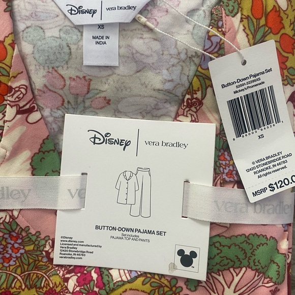 NWT Vera Bradley Mickey’s Promenade Pajama Set - Picture 8 of 11